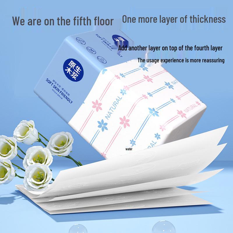 Бумага тишью Moxi в коробке, 420 листов, 5-слойная, большая упаковка, замена салфеток/туалетной бумаги