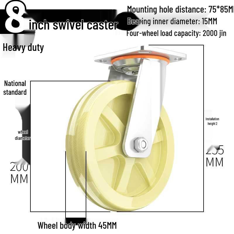 Heavy-Duty Swivel Casters with Brakes for Carts & Hand Trucks - Available In 3, 4, and 5 Inches