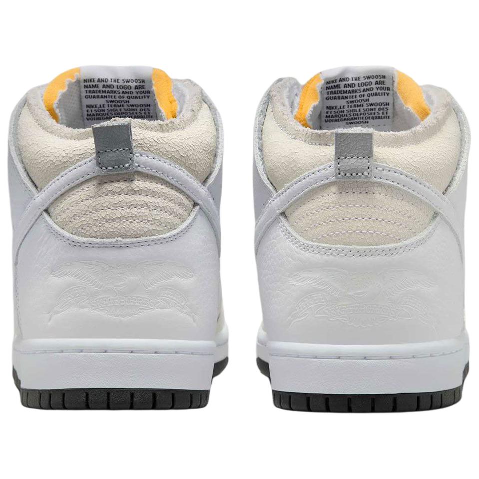 AntiHero x Nike Dunk High SB Серый волк Унисекс Кроссовки Белый Черный HM5837-100