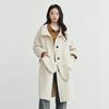 Elva' Island Women's Winter Hooded Double-faced Wool Coat