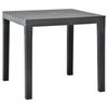 VidaXL Garden Table Anthracite 78x78x72 Cm Plastic