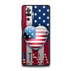 Чехол для телефона с флагом США для Xiaomi Redmi Note 14 13 5G 10 11 12 Pro Plus 4G 14C 13C 12C 10C Черный чехол