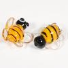 5pcs Yellow Cute Bee Charm Beads For Jewelry Making Supplies Glass Materials Animal Spacer/Loose Bead DIY Bracelets Accessories