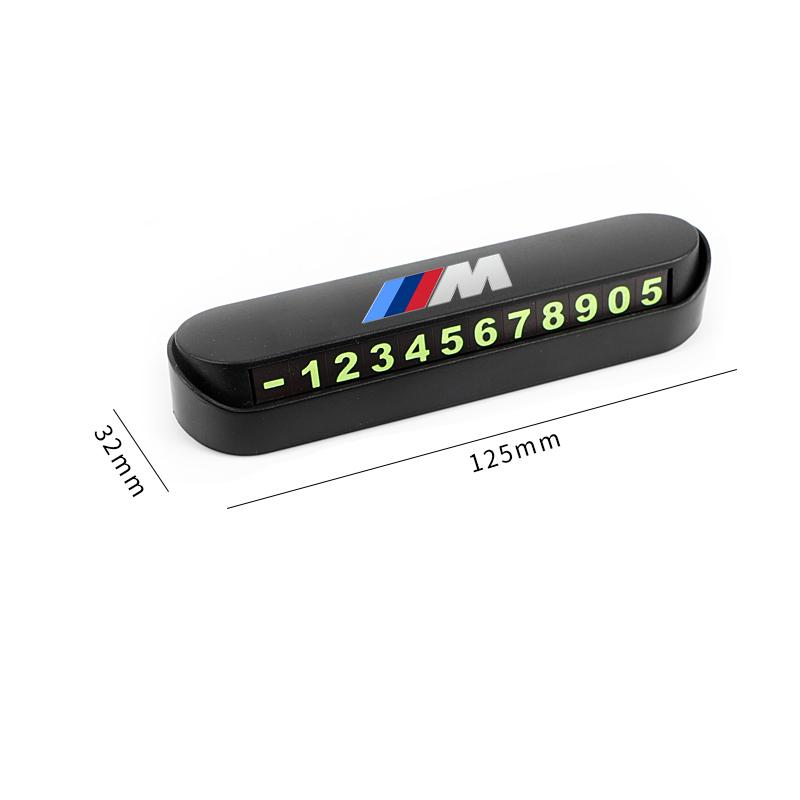 XWQP2 For BMW Car Temporary Stop Sign Parking Card Telephone Number Card Plate For BMW M Power Performance M3 M5 X1 X3 X5