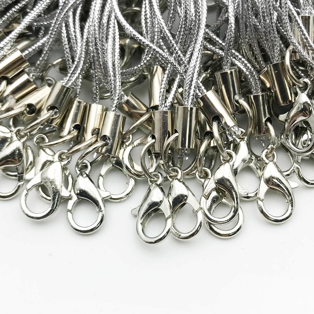 20/50 шт. Шнурок с карабином-лобстером, ремешок, шнур, мобильные ремешки, шарм, нейлоновая цепочка для ключей, аксессуары для изготовления украшений своими руками