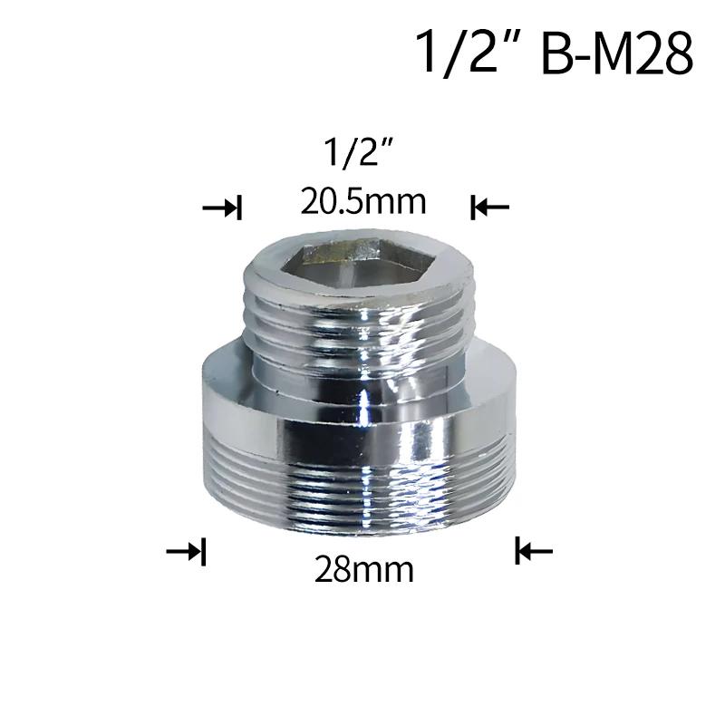 Муфта водопроводного крана 1/2 на M16 M18 M20 M22 M24 M28 резьбовой соединитель для ремонта крана-адаптера для барботера кухни ванной комнаты