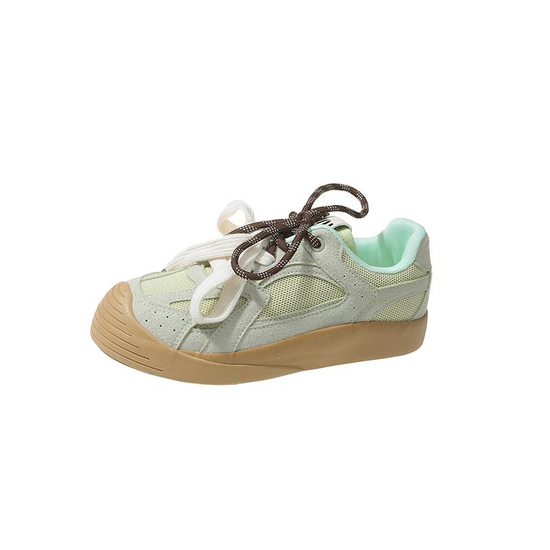 Fashion 2025 Spring Womens Mesh Hollow Sports Shoes Cute Thick Sole Breathable Shoes Leisure Sports Skateboard Tennis Zapatos Mujer