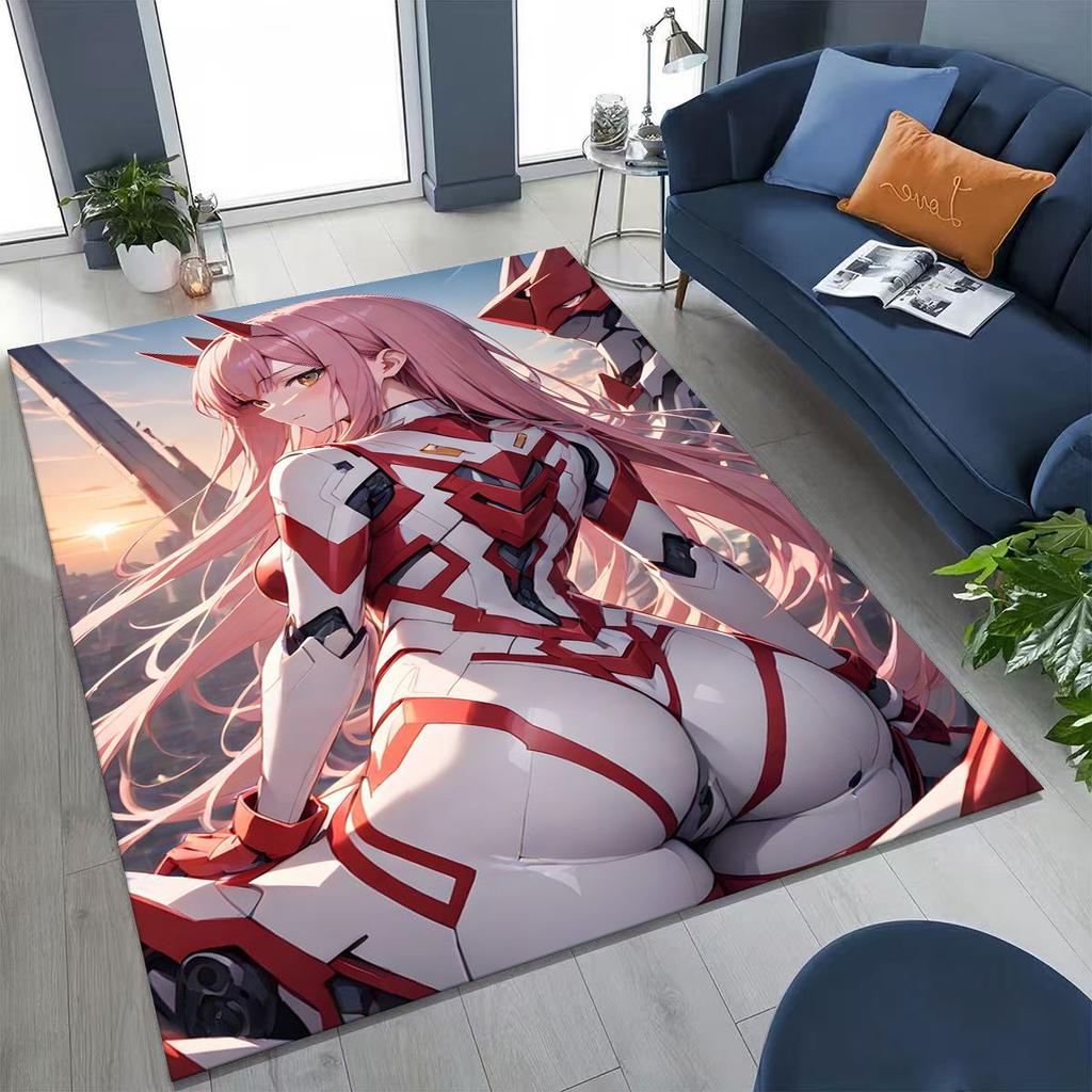 002 Ноль Два DARLING in FRANXX Сексуальная Девушка Мультяшный Ковер Коврик для Спальни Гостиной Дивана Дома Придверный Коврик Декор, Нескользящий Коврик для Пола