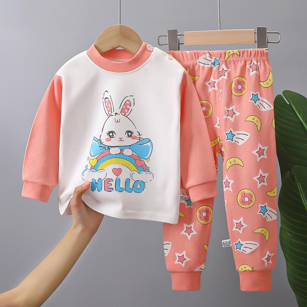 Children's Underwear Set Pure Cotton New Boys' Home Clothes Baby's All Cotton Warm Girls' Autumn Clothes Autumn Pants Children's Clothes