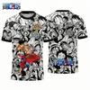 Монки Д. из One Piece. Футболка с принтом Луффи Японское аниме Футбольная майка Спортивная Быстросохнущая Мужская футболка Детская одежда Футболка