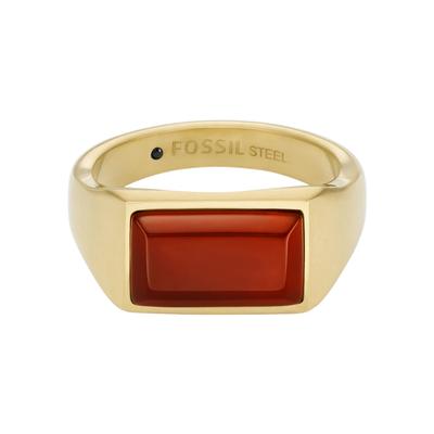 Мужское кольцо-печатка Fossil ALL STACKED UP с красным агатом, JF046057109