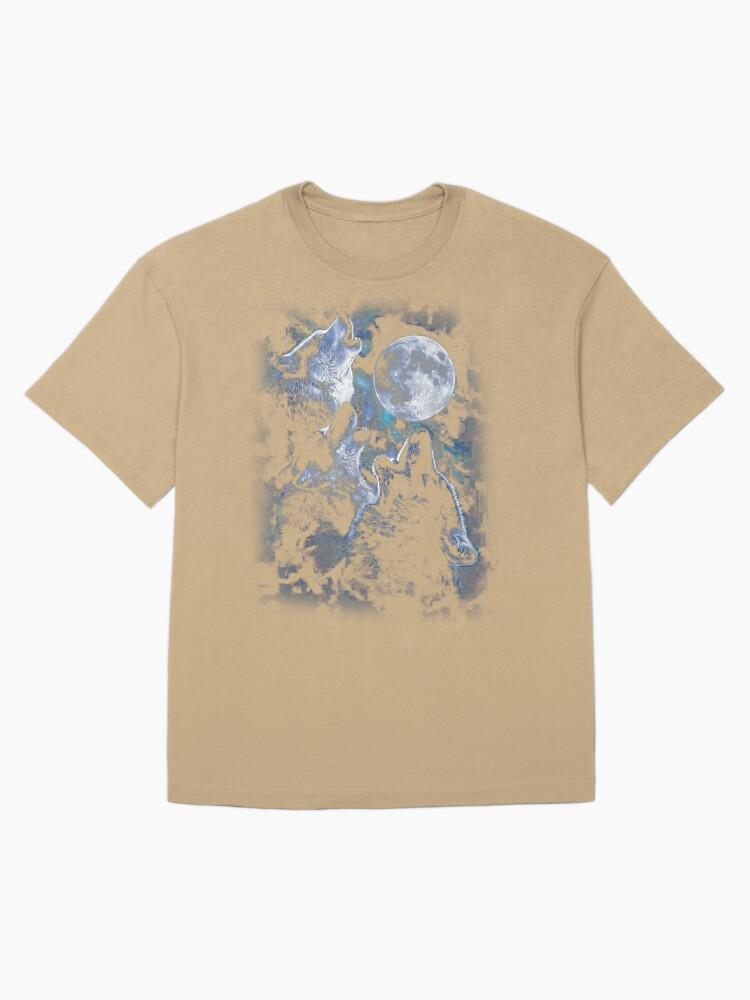 The Animals Three Wolves Howling at The Moon - Mystical Wolf Pack Oversized T-Shirt