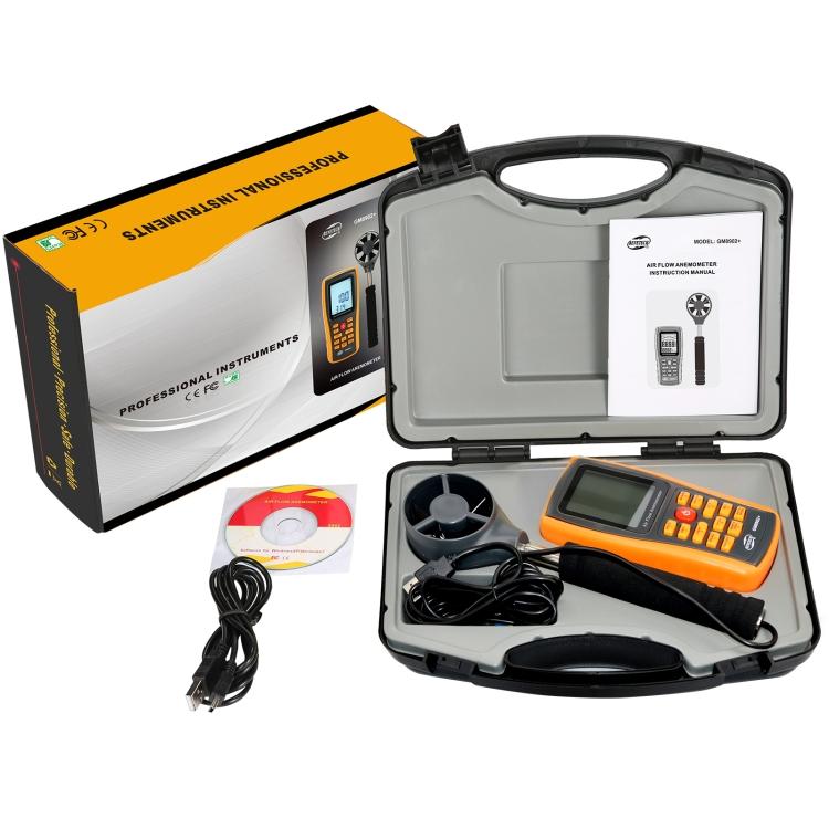BENETECH GM8902+ Цифровой анемометр с ЖК-дисплеем, измеритель скорости воздушного потока и ветра