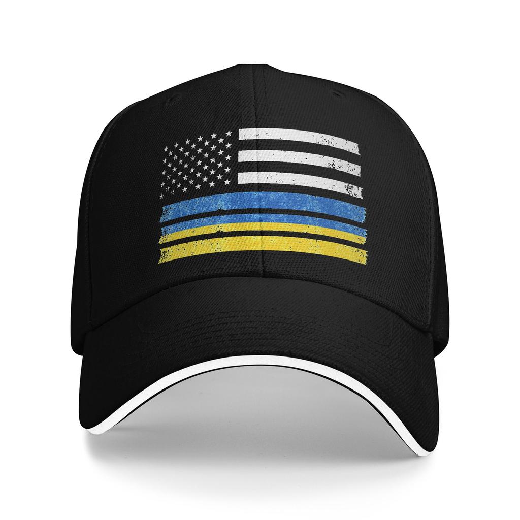 Унисекс Украинско-Американский Флаг США Украина Наружная Шляпа Весна Регулируемая Кепка Повседневная Бейсболка Хип-Хоп Защита от Солнца Козырек