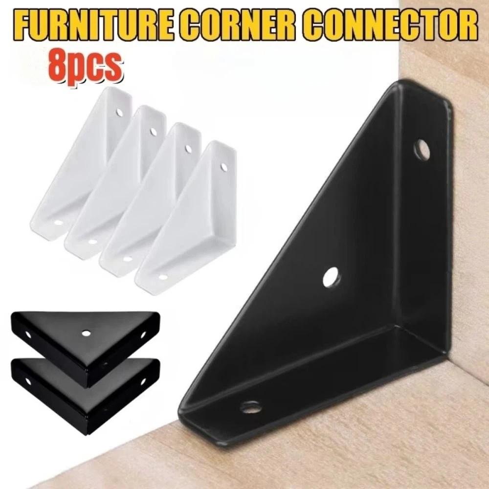 8pcs Heavy Duty Steel Right Triangular Angle Thicken Support Corner Stand Furniture Hardware