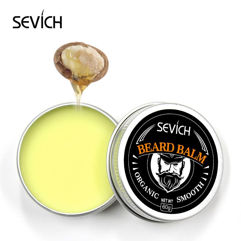 SEVICH 30g/60g Natural Beard Balm Wax For Beard Smoothing Moustache Wax For Men's Beard Care