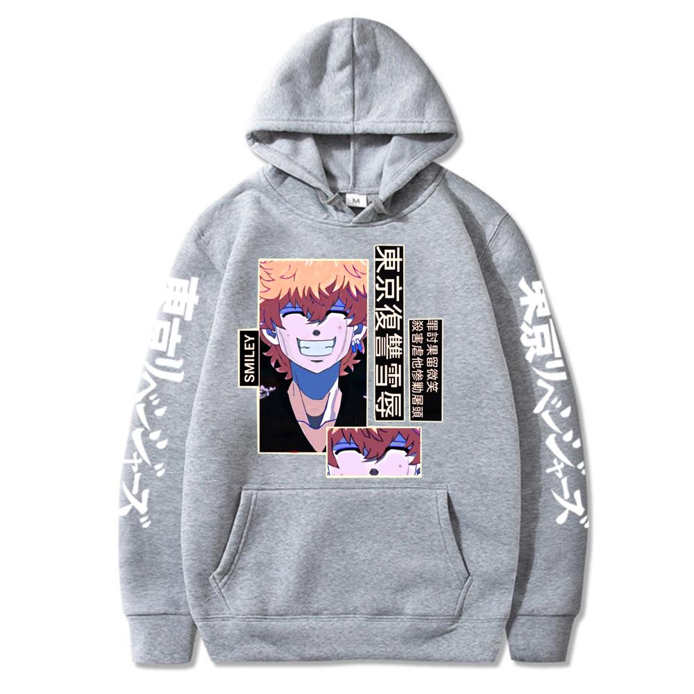 Аниме Tokyo Revengers Sad Smiley Nahoya Kawata Printed Hooded Men Women Hot Manga Hoodies Harajuku Unisex Oversize Sweatshirt