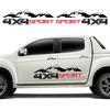 Автомобильные наклейки на боковую дверь "Горы" 4x4 Спорт Внедорожник Горный стайлинг Виниловые наклейки для пикапа Автоаксессуары для украшения