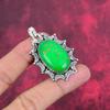 Green Copper Turquoise Pendant, 925 Sterling Silver Pendant Gemstone Jewelry, Handmade Pendant Amazing Jewelry, Gift For Her