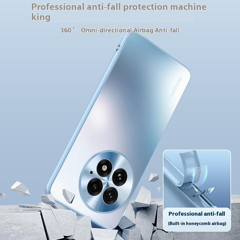 For OnePlus 13 Case Anti-Fall Skin-Touch Matte PC Phone Cover with Metal Lens Ring