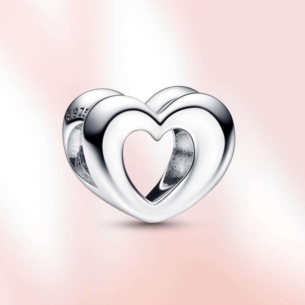 Новый шарм S925 из стерлингового серебра с сердцем из бисера, подвеска для мамы, подходит для оригинального браслета, женские модные украшения, подарок для любви