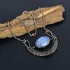 Amazing Kyanite Gemstone Copper Wire Wrap Handmade Necklace Jewelry For Women
