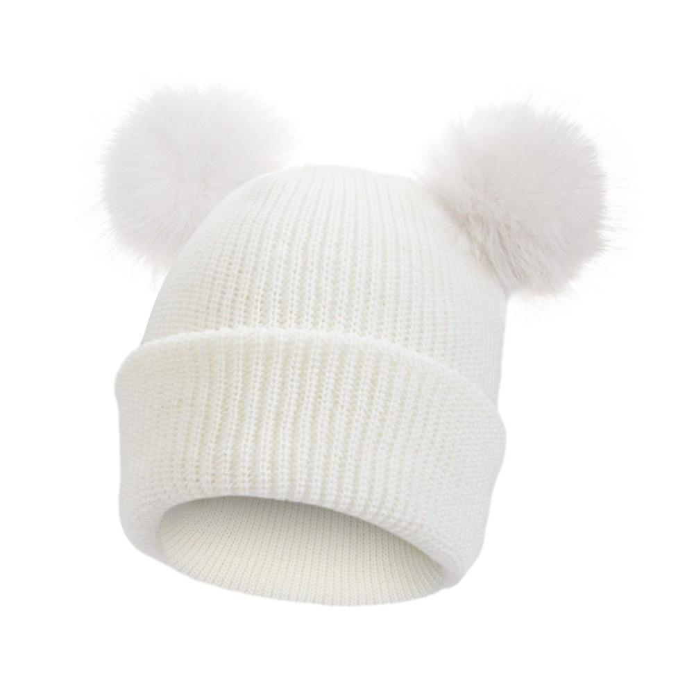 Solid Color Baby Knit Hat Pullover Style Newborn Turban Cap Infant Bonnet Hospital Wear