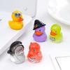 6 Pcs Mini Duckling Figurines Halloween Theme Duck Ornaments Resin Witch Ghost Zombie Duck Collectibles for DIY Aquarium Micro-Landscape Decor