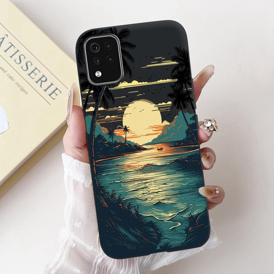 Для LG K42 K52 K62 K62+ Новый Модный Чехол для Телефона с Рисунком Пляж на Закате Для LG K62 Plus K42 K52 (Бразилия) Черный мягкий силиконовый чехол