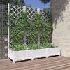 VidaXL Planter with Trellis White 120x40x121.5 Cm PP 153283