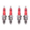 Pmandgk 4pcs Racing 3 Electrode Spark Plugs A7tc for 50cc 110cc 125cc 150cc ATV Scooter Dirt Bike Cart