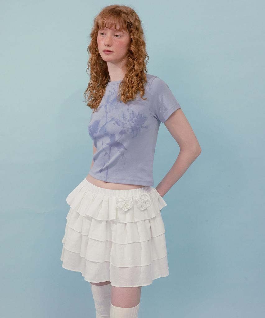 Lulu Seoul Lisa Cancan Mini Skirt (White)