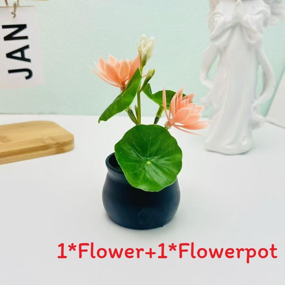 Реалистичное искусственное растение лотос из шелка и пластика для офиса и жилого пространства