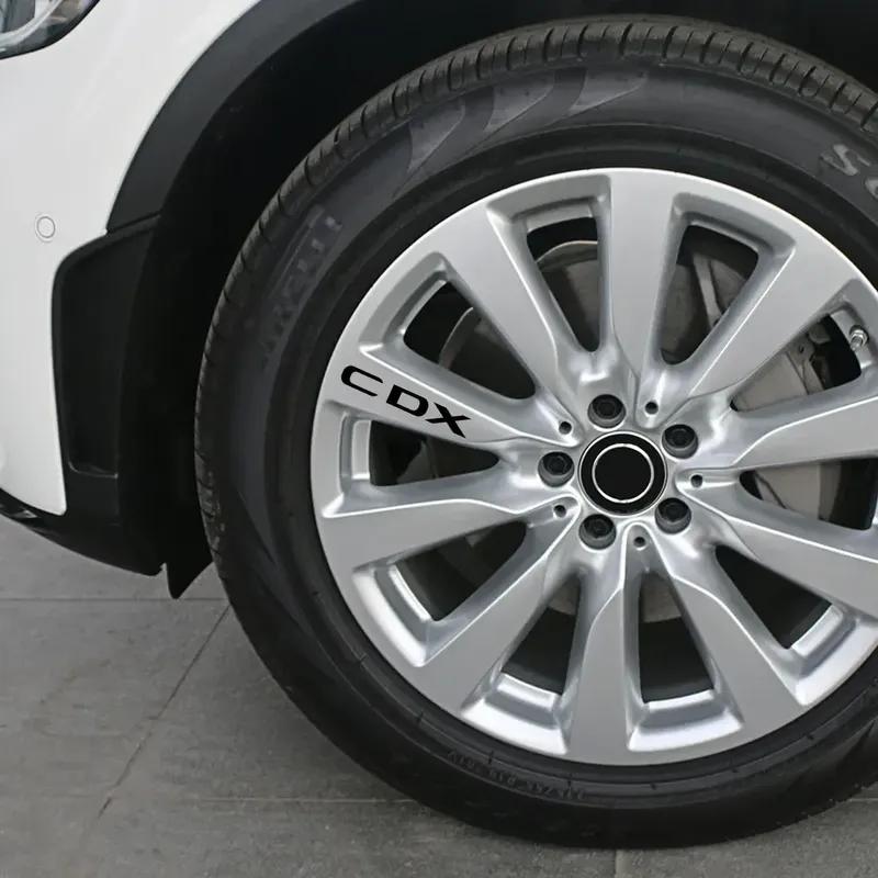 4 шт. Наклейки на диски автомобиля для Acura MDX TLX RDX TL TSX ILX TLX-L ZDX RL RLX N Sport Автомобильные аксессуары, декоративные наклейки на экстерьер