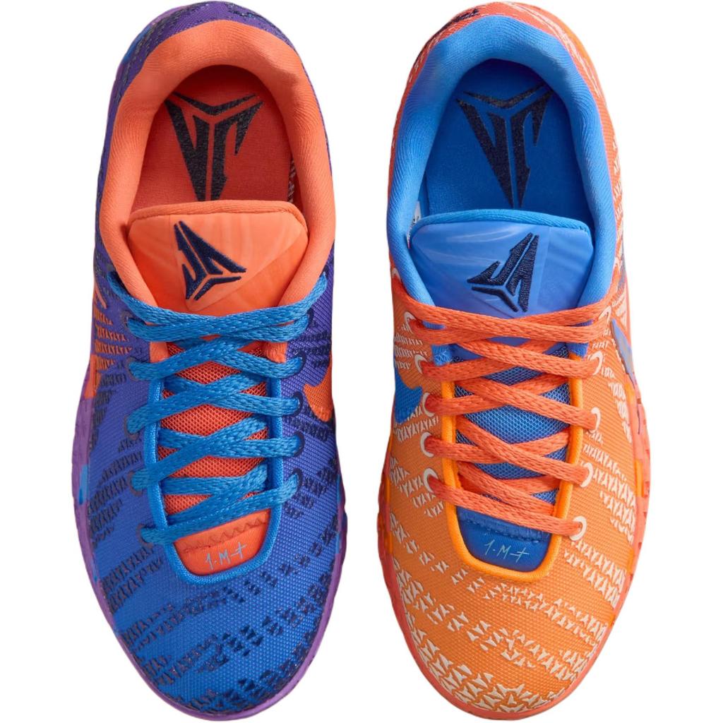 Nike Кроссовки Ja 3 GS Zero Gravity для детей, мультиколор, сине-кристаллический металлик, серебристый, травяной, оранжевый, полночный синий, солнечные часы, ярко-фиолетовый, IO9418-400