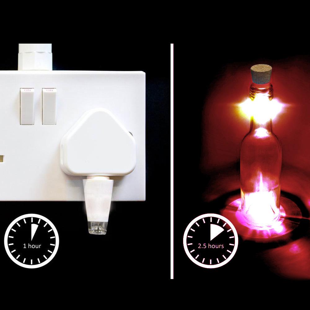 Cork Shaped Rechargeable USB LED Night Light Super Bright Empty Wine Bottle Lamp for Party Patio Xmas
