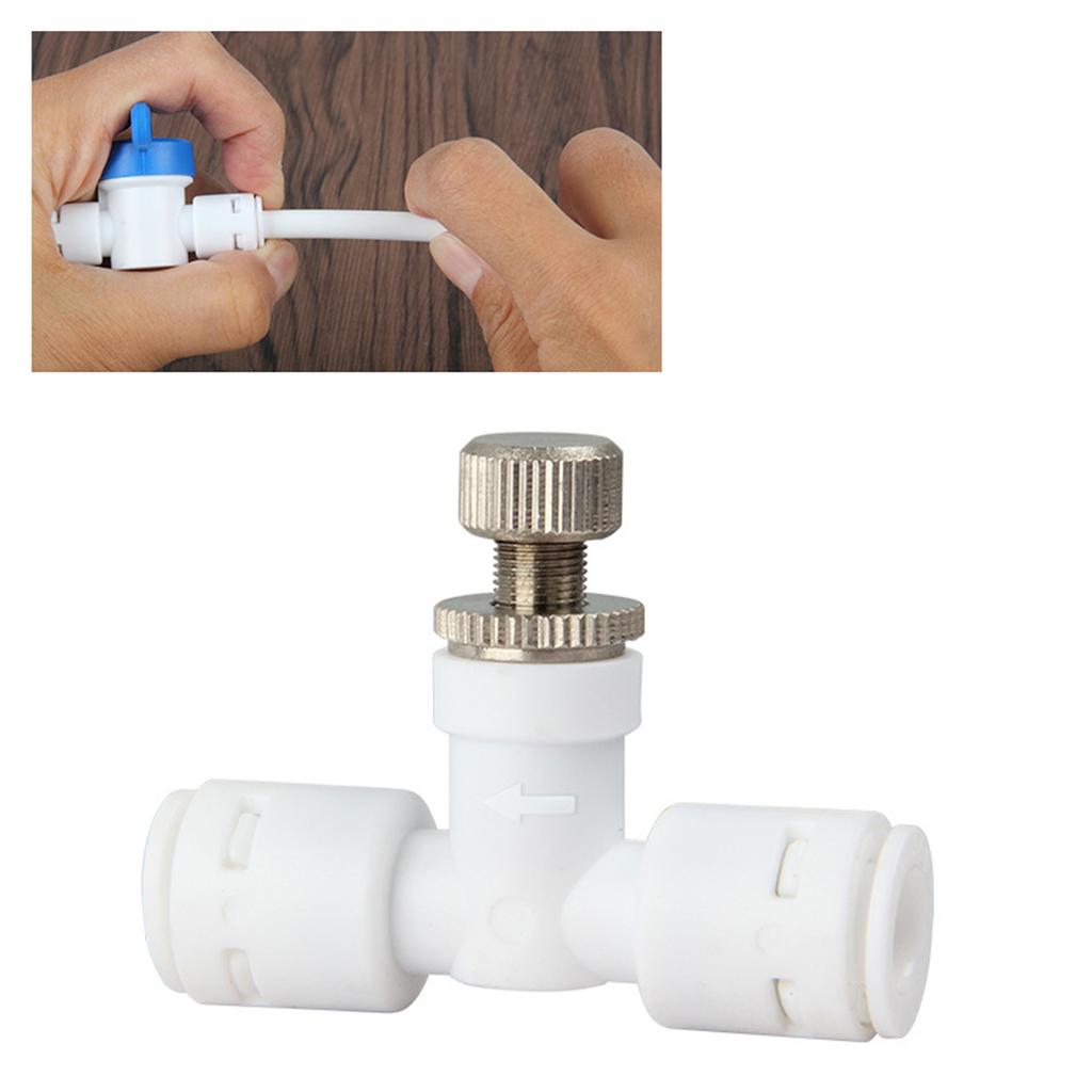 Water Flow Adjust for Valve Regulator 1/4" Quick Connection Waterflow Control for Valve Connector Fitting Water Speed Co