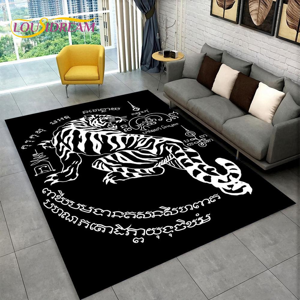 Коврик с рунами викингов и скандинавской мифологии, коврик для гостиной, спальни, дивана, коврик для кухни, декор для кухни, нескользящий напольный коврик