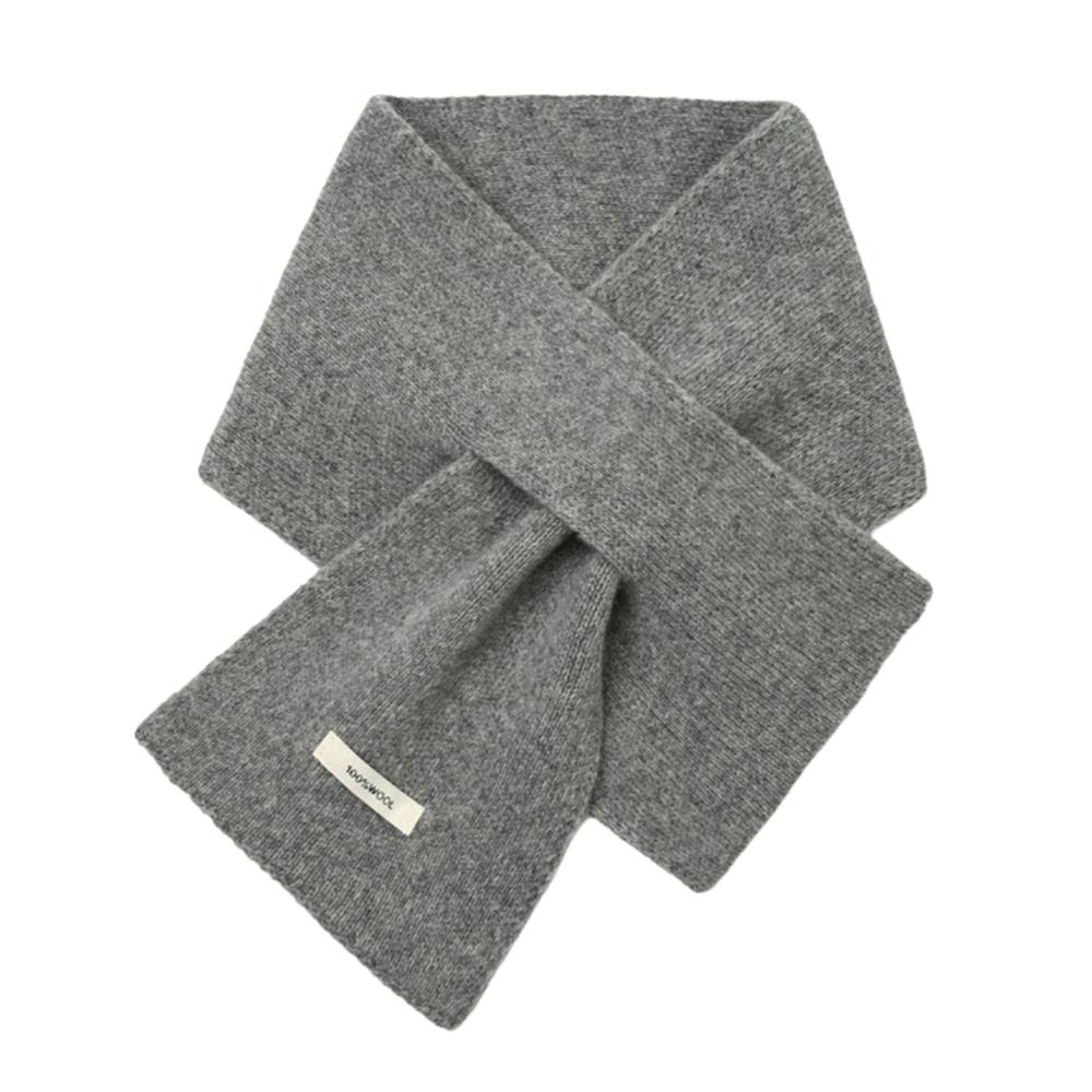 Solid Color Cross Neck Warmer Windproof Minimalist Wool Knitted Scarf Thickened Cold Protection Women Winter Neckerchief