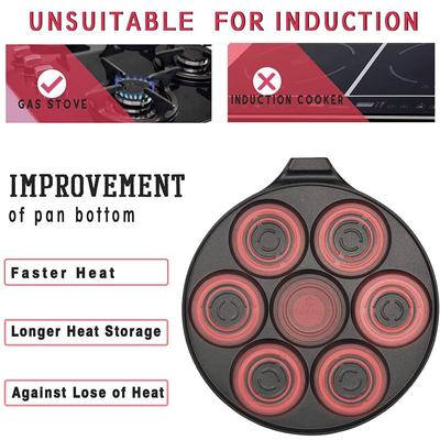 7 чашек сковорода для блинов с антипригарным покрытием, сковорода для завтрака, динозавр, животные, вафельница, форма для блинов, сковорода для детей, сковорода для яиц, омлета, крепа