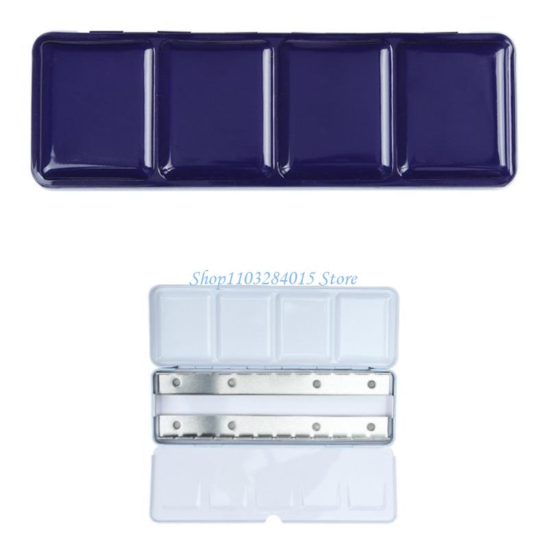 R6FF Empty Watercolor Palette-Trays Travel-Size Portable Paint Boxes Metal Empty Watercolor Tin Palette-Paint Case DIY Crafts
