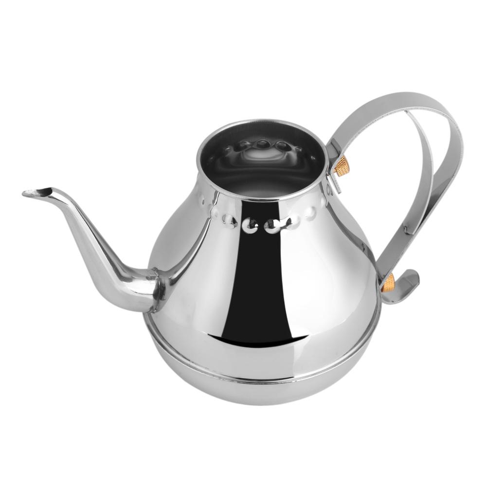 Чайник с гусиной горловиной из нержавеющей стали 1,2 л, капельный чайник для чая, горшок с фильтром для дома