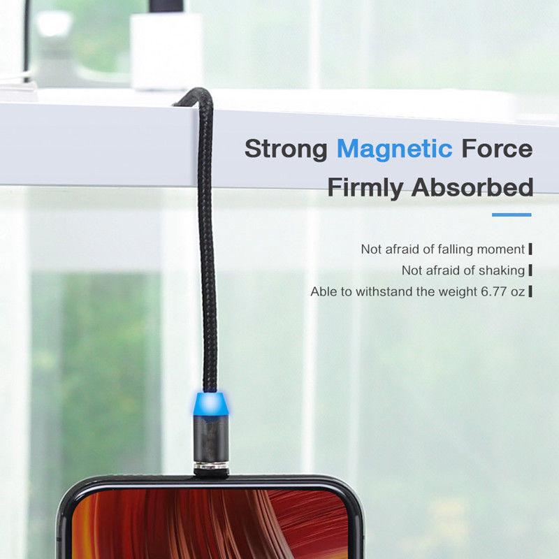 1M 2M Magnetic Micro USB Type C iOS Quick Charger Cable For iPhone X 5 6 7 7 Samsung S4 S5 Moto