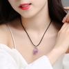 Men Amethyst Women Korean Style Jewelry Female Necklace Geometry Clavicle Chain Crystal Necklace