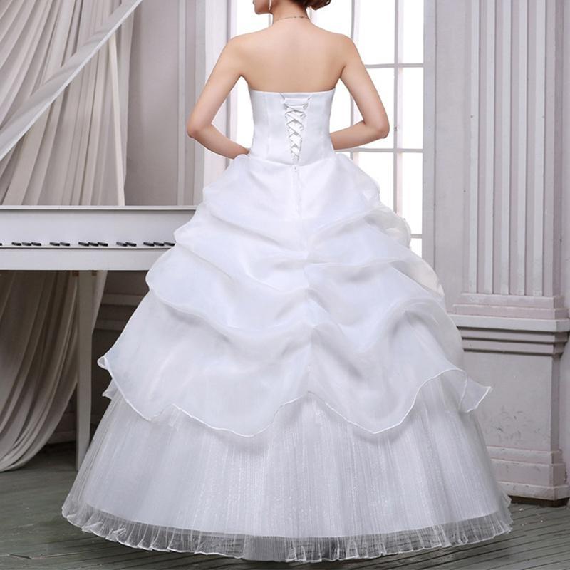 Свадебное платье Свадебные платья Летняя мода Кружевное свадебное платье без бретелек