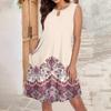 Women's Summer Fashion Tank Dress A-Line Sleeveless Casual Floral/Solid Pocket Dress
