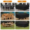 (213 x 132 x 74 cm) Oxford Rectangular Garden Furniture Cover, Table Cover UV Protection