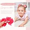 30/40pcs Baby Girls Hair Bows Clips Set Random Color 2.5'' Grosgrain Ribbon Bowbot Hairpin Barrettes Headwear Hair Accessories