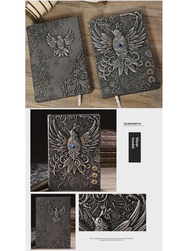 Phoenix Diamond Европейский ретро PU блокнот и дорожный дневник