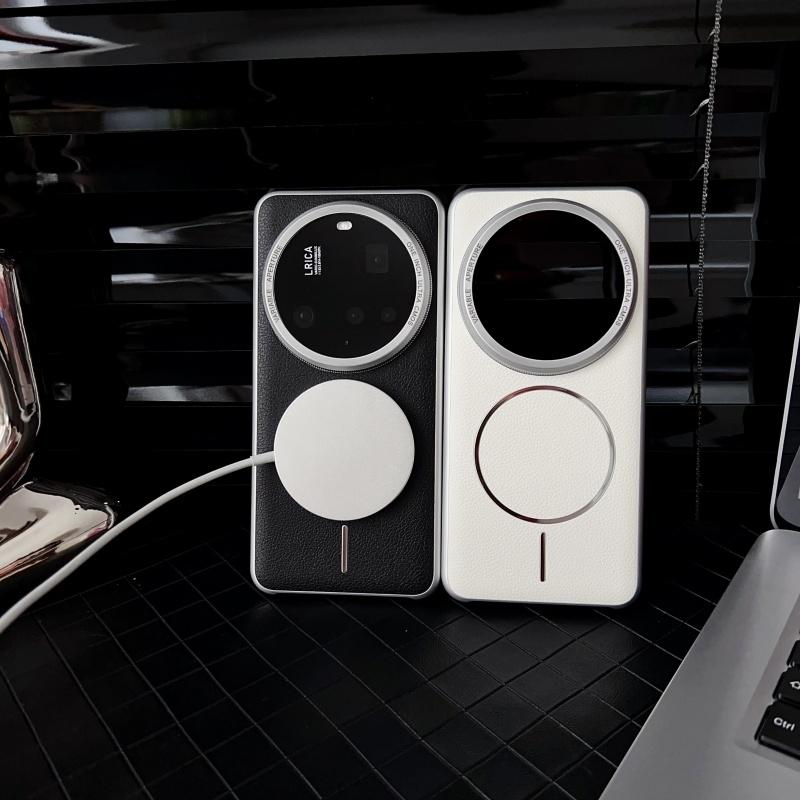 Чехол для Xiaomi 15 14 13 12S Pro Ultra, кожаный, с узором из личи и бриллиантов, Magsafe, индивидуальные металлические кнопки, матовый, противоскользящий